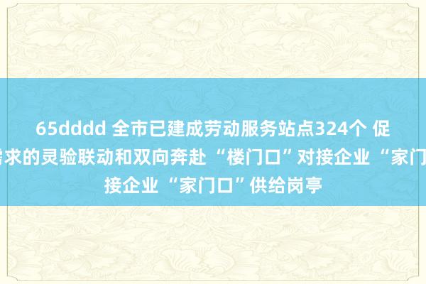 65dddd 全市已建成劳动服务站点324个 促成招聘求职需求的灵验联动和双向奔赴 “楼门口”对接企业 “家门口”供给岗亭