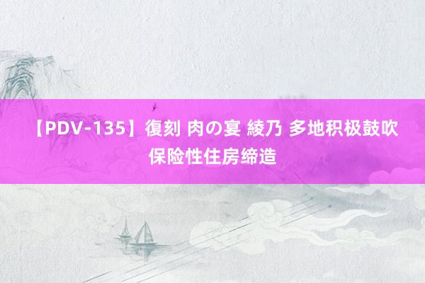 【PDV-135】復刻 肉の宴 綾乃 多地积极鼓吹保险性住房缔造