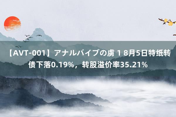 【AVT-001】アナルバイブの虜 1 8月5日特纸转债下落0.19%，转股溢价率35.21%