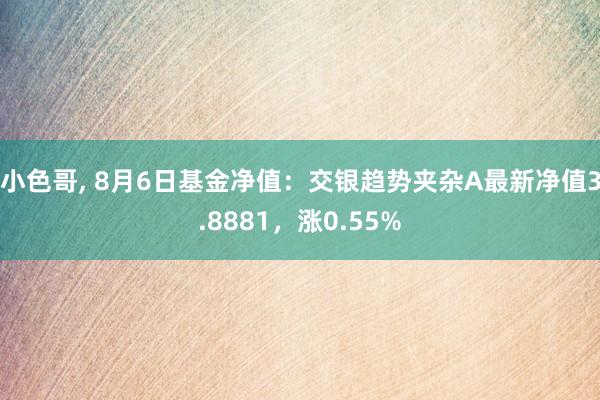 小色哥, 8月6日基金净值：交银趋势夹杂A最新净值3.8881，涨0.55%