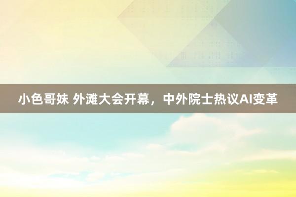 小色哥妹 外滩大会开幕，中外院士热议AI变革