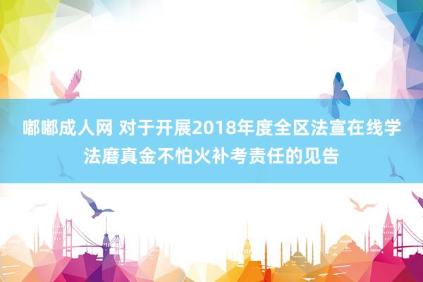 嘟嘟成人网 对于开展2018年度全区法宣在线学法磨真金不怕火补考责任的见告